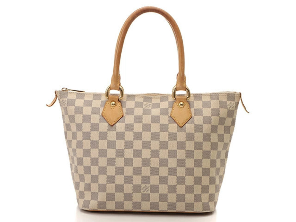 LOUIS VUITTON Saleya bag Damier Azur White